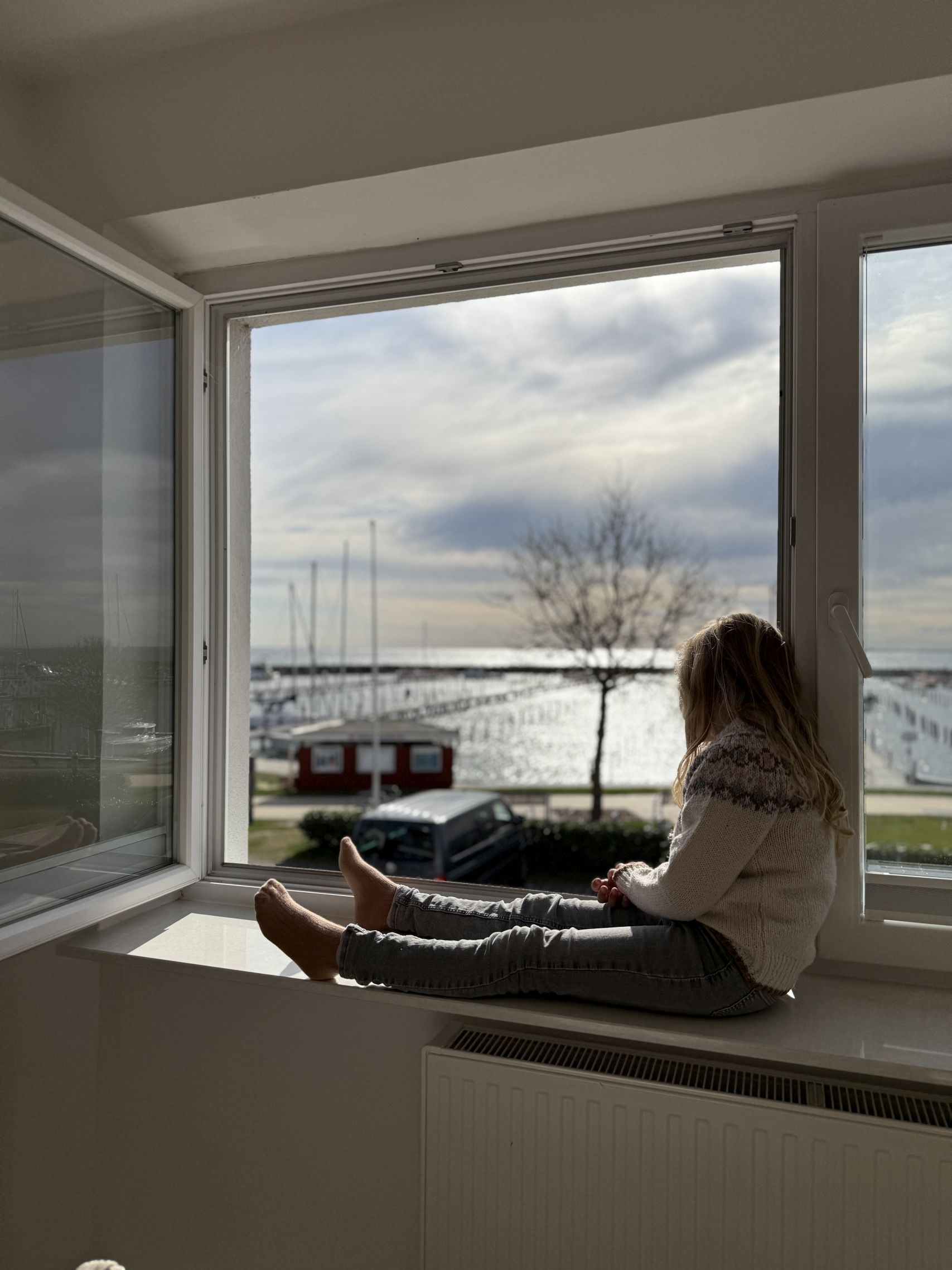 Ausblick aus der Ferienwohnung in Grömitz auf den Yachthafen